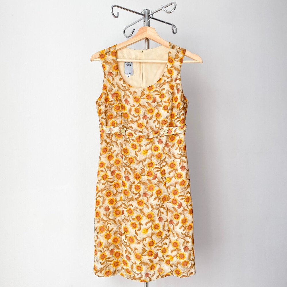☀️ 90s Floral Sleeveless Mini Dress – Ou Empereur – Size 2 – Made in Canada